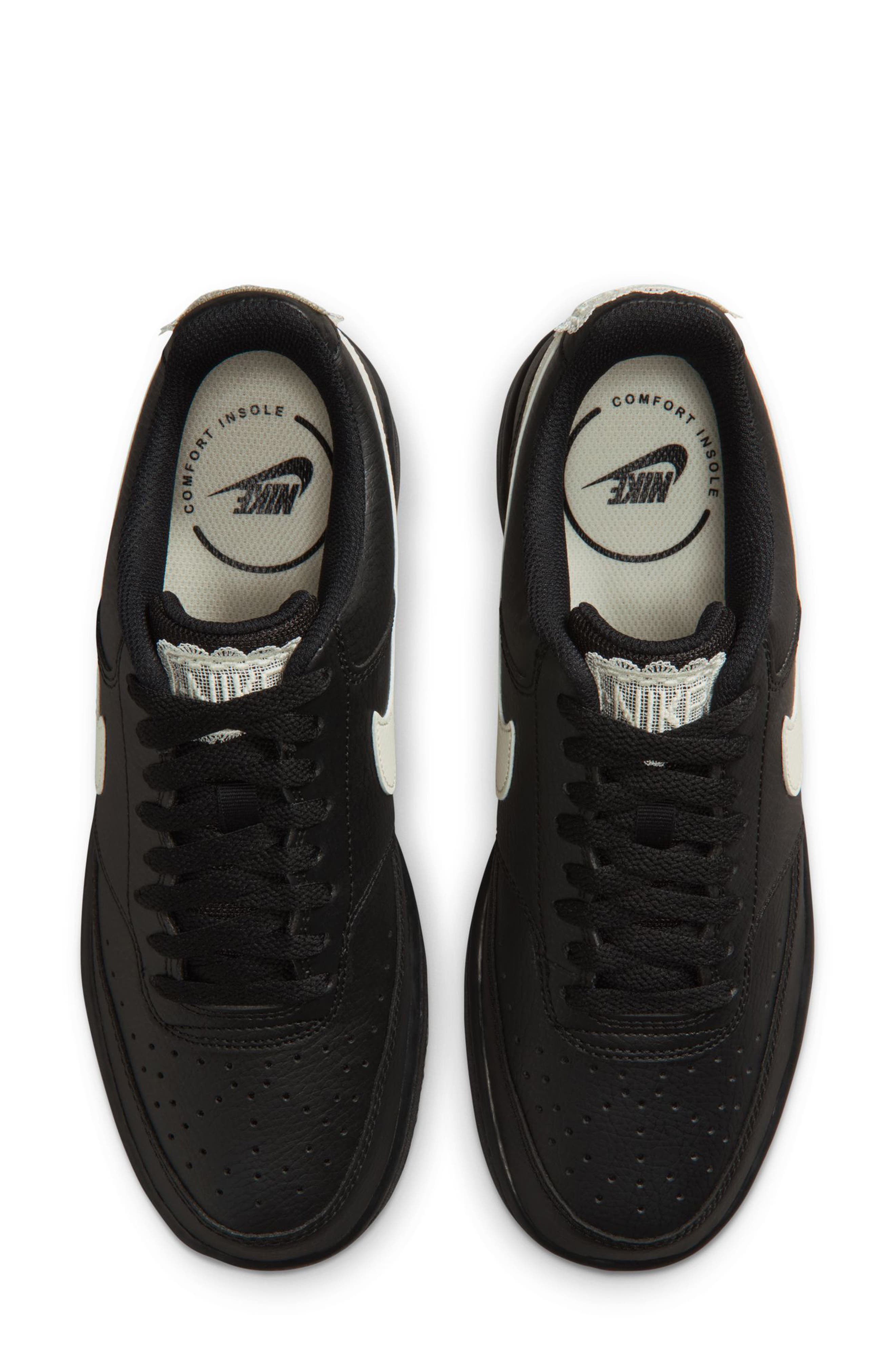 Nike Court Vision Sneaker, Alternate, color, Black/ Pale Ivory
