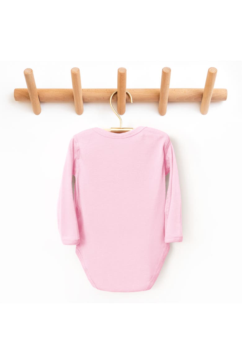 Apple Picking Club Stars Infant Long Sleeve Bodysuit, Alternate, color, Pink