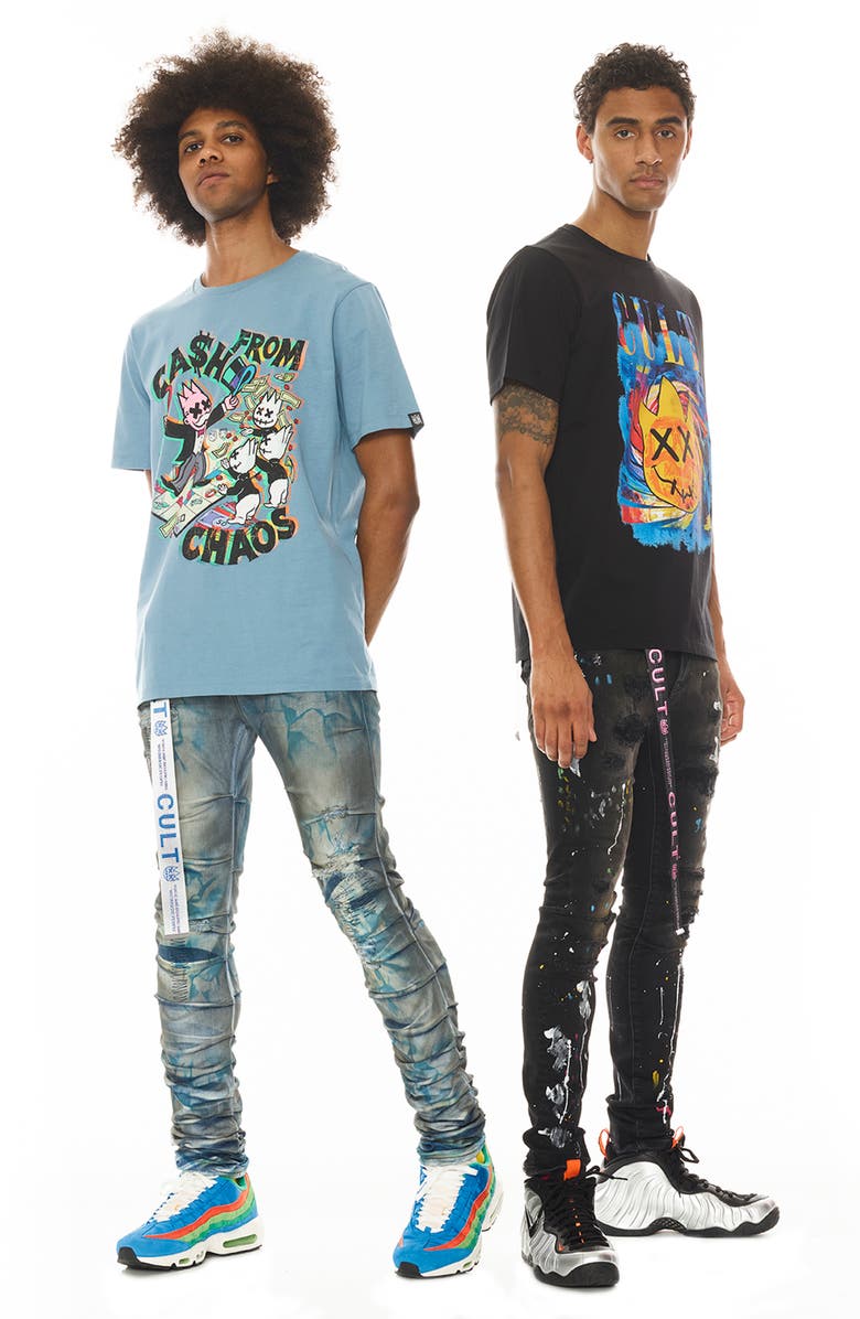 Cult of Individuality Punk Nomad Distressed Super Skinny Jeans, Alternate, color,