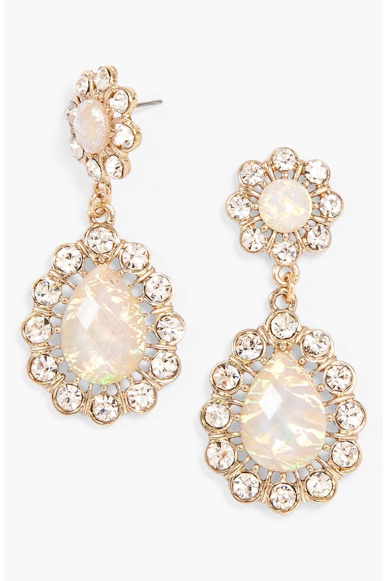 'Femme Floral' Teardrop Earrings, Main, color, OPAL MULTI/ GOLD