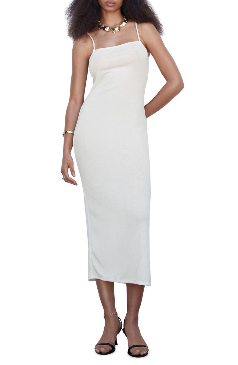 MANGO Crossback Knit Dress, Main, color, 