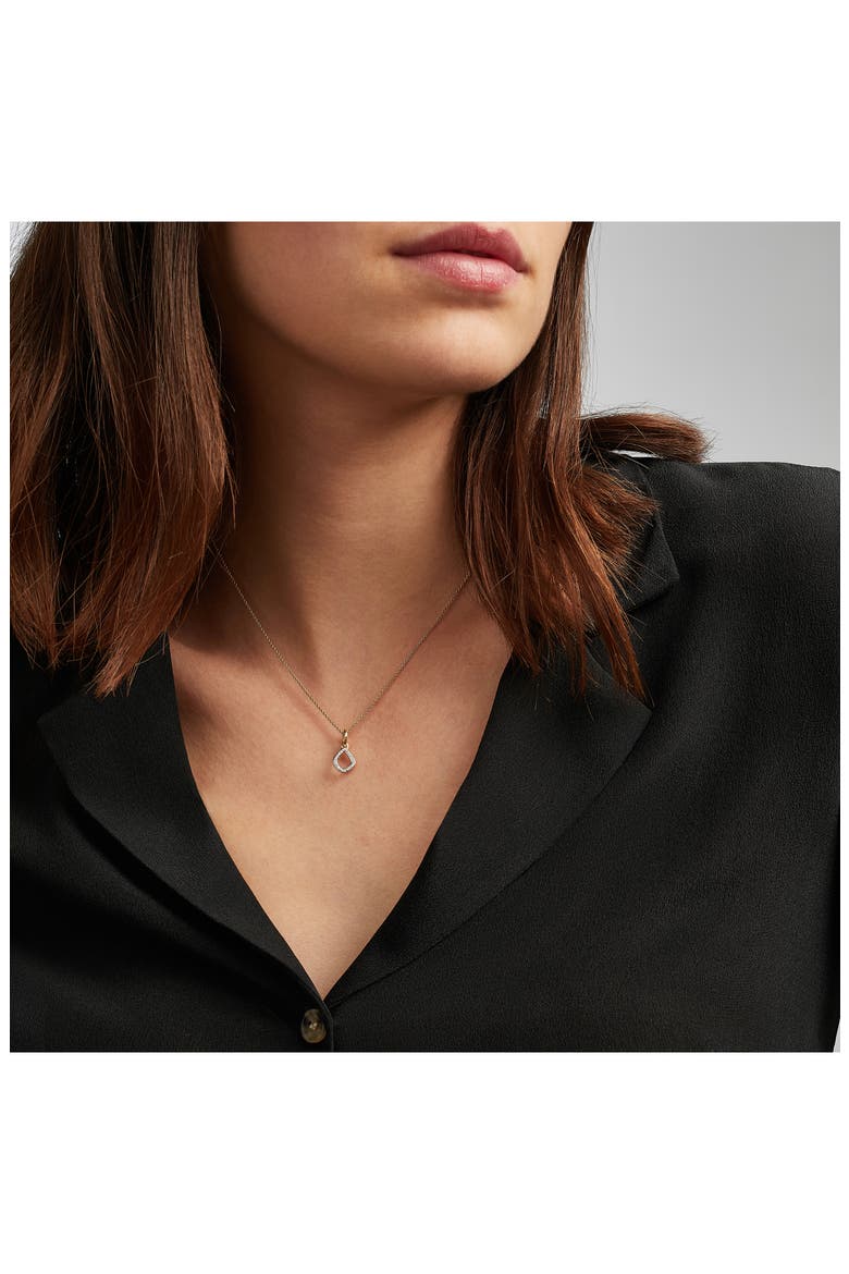 Riva Mini Kite Diamond Pavé Pendant Charm, Alternate, color, SILVER