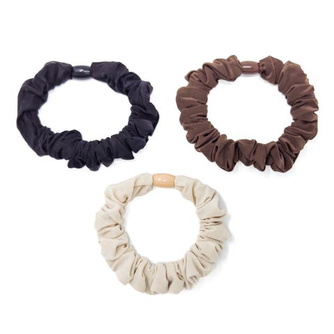 3pc Bead Core Elastic Scrunchie Set