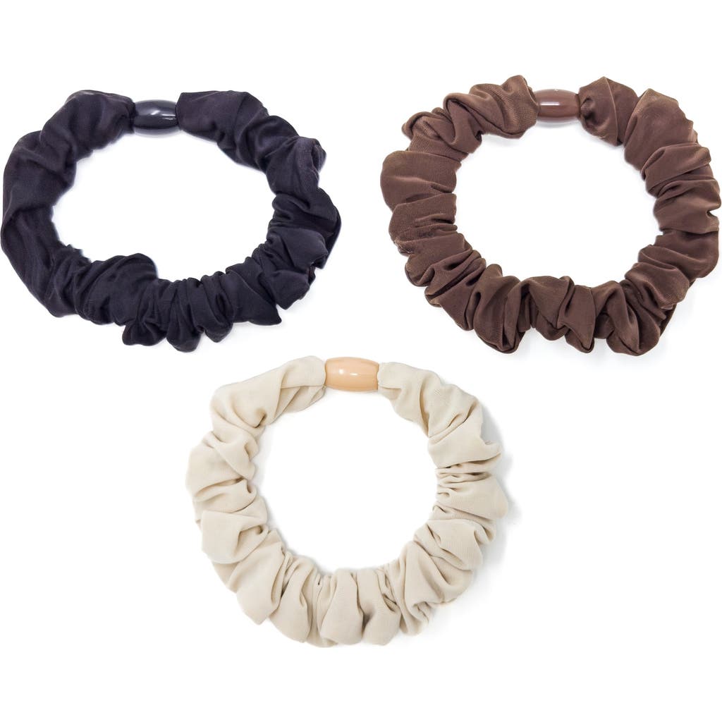 Puttisu 3pc Bead Core Elastic Scrunchie Set in Deep Earth Tones  product