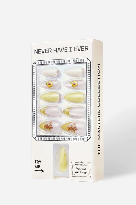 Van Gogh Sunflowers Almond Press On Nails