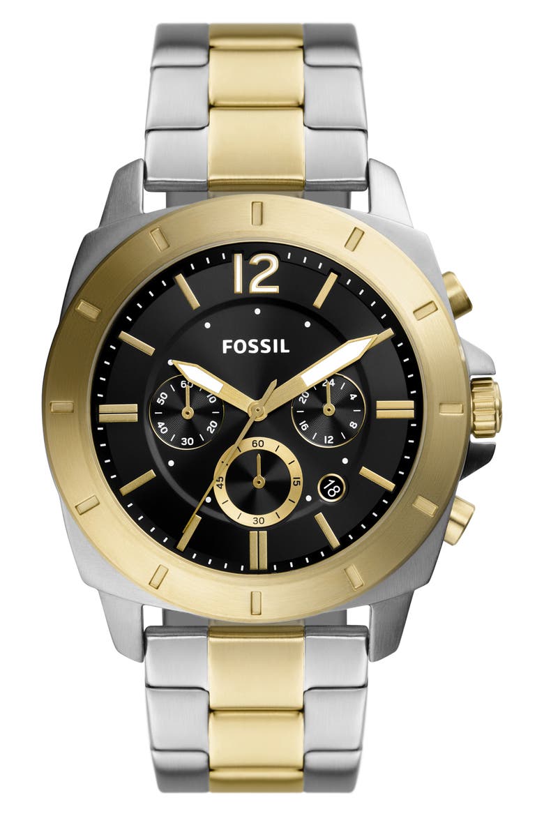 Privateer Chronograph Quartz Stainless Steel Bracelet Watch, 48mm, Main, color, 2-TONE