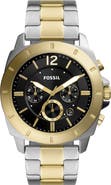 Fossil Privateer Chronograph Quartz Stainless Steel Bracelet Watch, 48mm