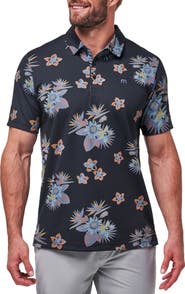 TravisMathew Secluded Island Floral Piqué Polo