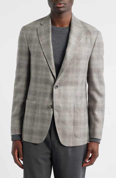 Vince Icon Relaxed Fit Glen Check Brushed Wool Sport Coat