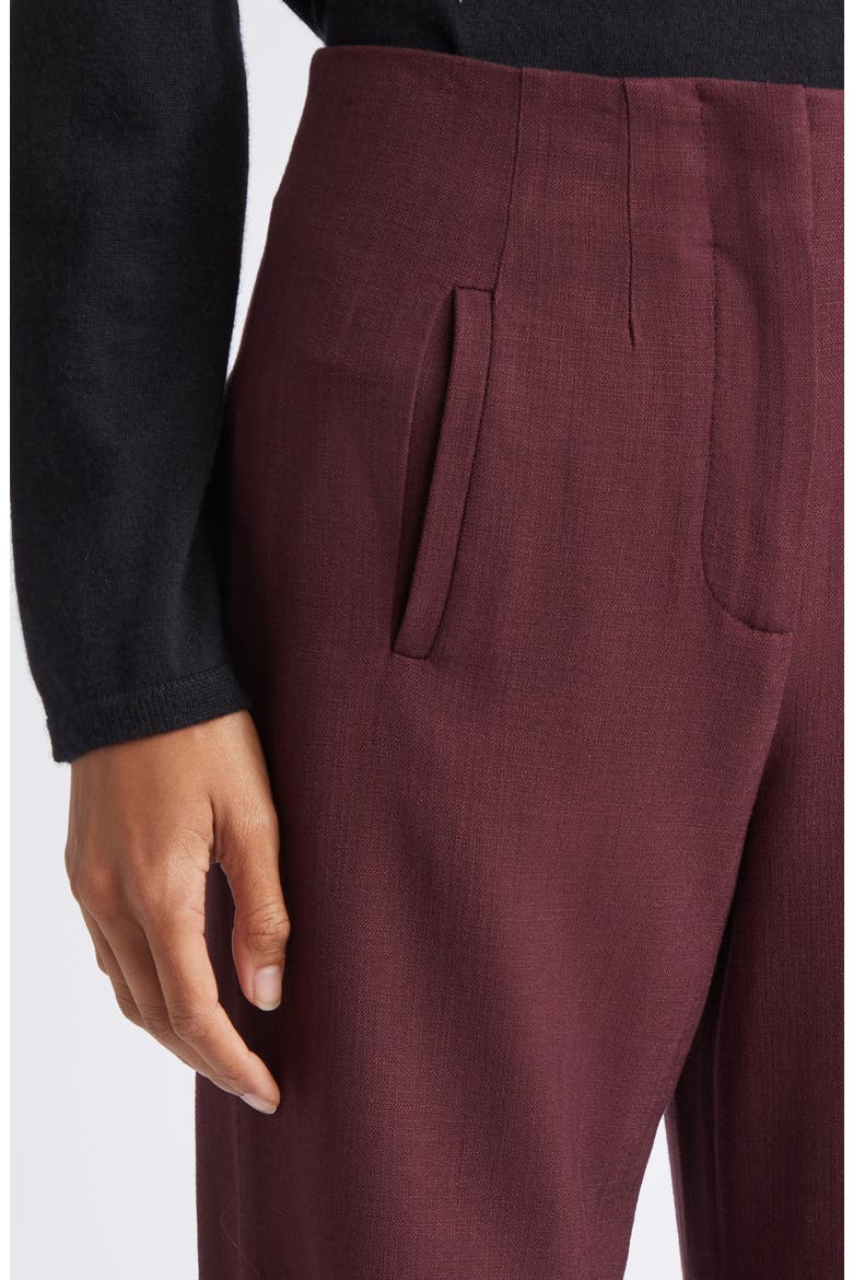 Jude Wide-Leg Pants, Alternate, color, RAISIN