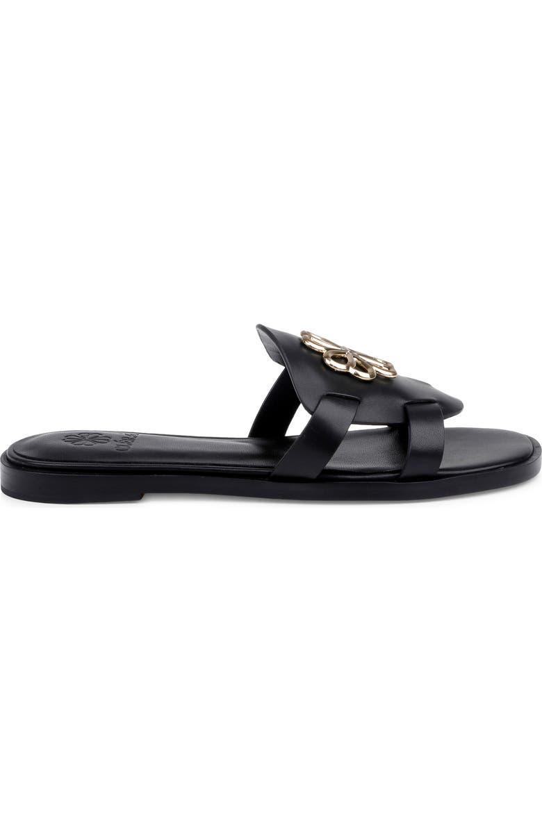 CLERAE Ilena Slide Sandal, Alternate, color, Black Leather