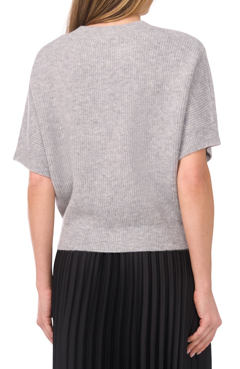 Halogen<sup>®</sup> Short Sleeve Sweater, Alternate, color, Light Heather Grey