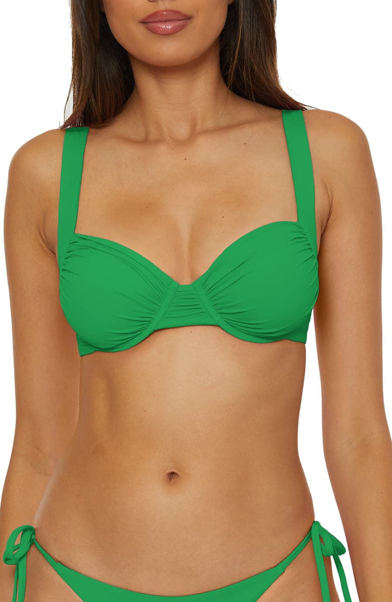 Becca Color Code Underwire Bikini Top, Main, color, Emerald
