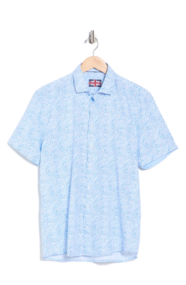 SOUL OF LONDON Short Sleeve Sport Shirt, Alternate, color, Blue/ Bleu