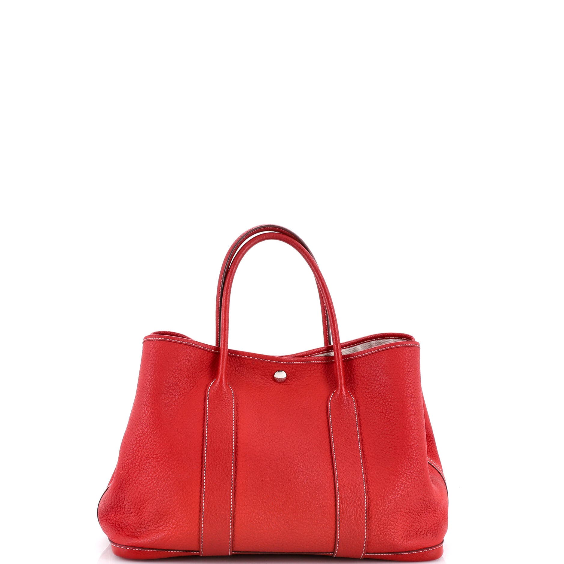 Pre-Owned Hermes Garden Party Tote Leather 36, Alternate, color, Rouge Casaque
