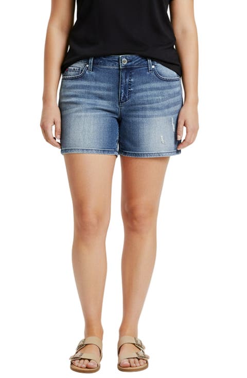 Distressed Side Vent Jeans