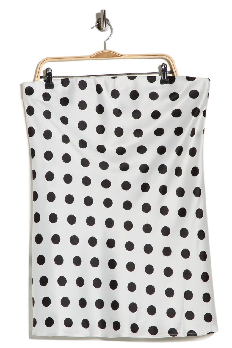 Polka Dot Strapless Tunic Top, Alternate, color, WHITE