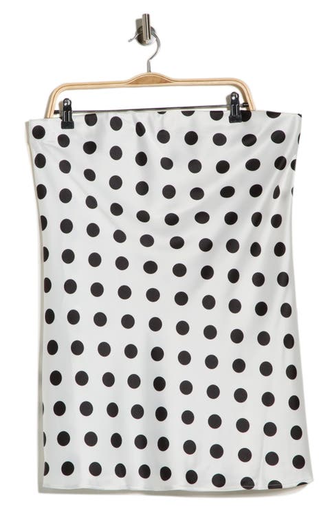 Polka Dot Strapless Tunic Top (Plus)