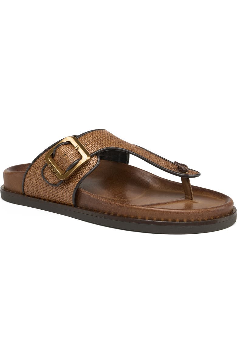 Grace Footwear Kea Woven T Strap Sandal, Main, color, Brown