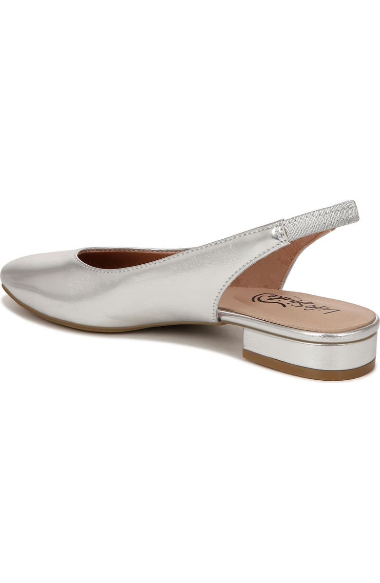 LifeStride Claire Slingback Flat, Alternate, color, Silver