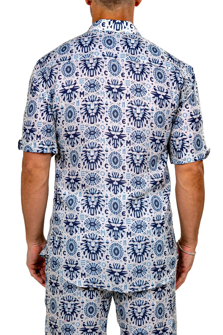 Galileo Marthy Short Sleeve Button-Up Shirt, Alternate, color, WHITE