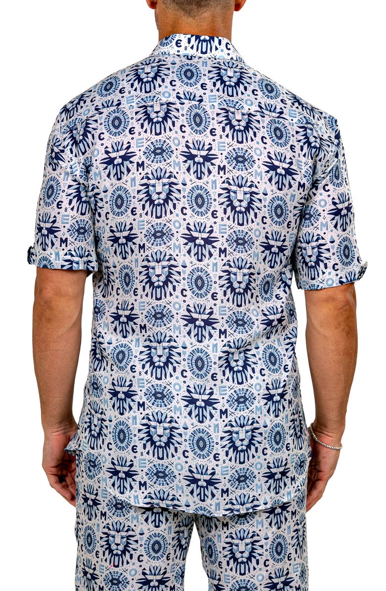 Maceoo Galileo Marthy Short Sleeve Button-Up Shirt, Alternate, color, 