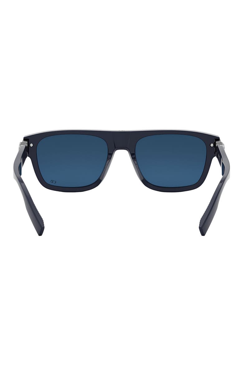 CD Icon S3I 55mm Square Sunglasses, Alternate, color, SHINY BLUE / BLUE