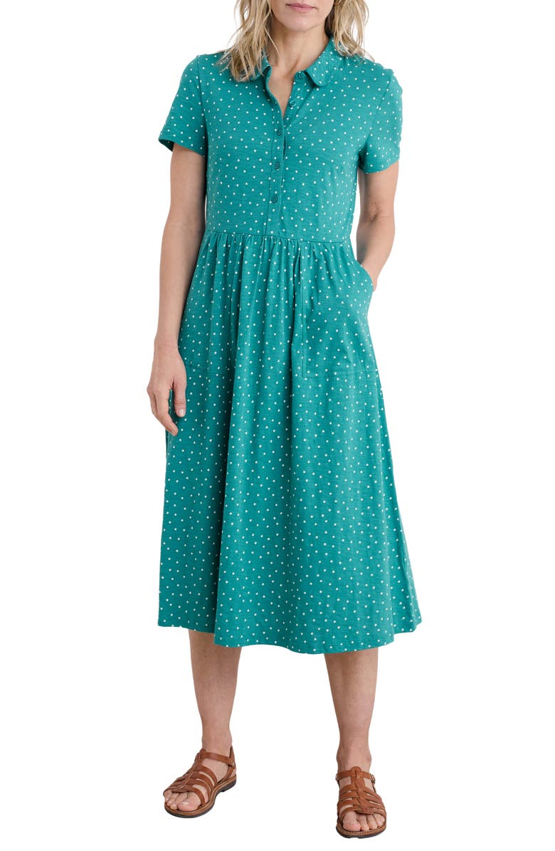 Seasalt Cornwall Mainland Short Sleeve Dress, Main, color, Rustic Spot Rockpool