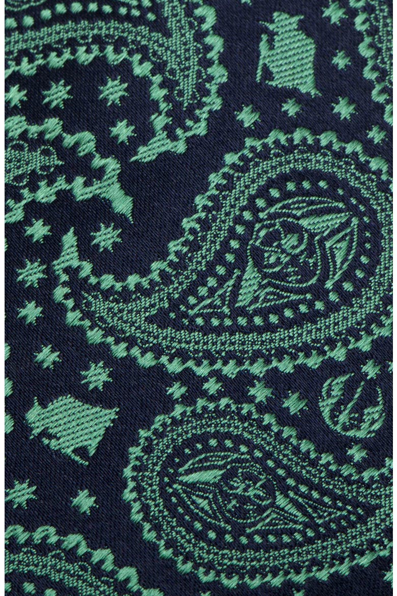 Yoda Paisley Silk Tie, Alternate, color, GREEN