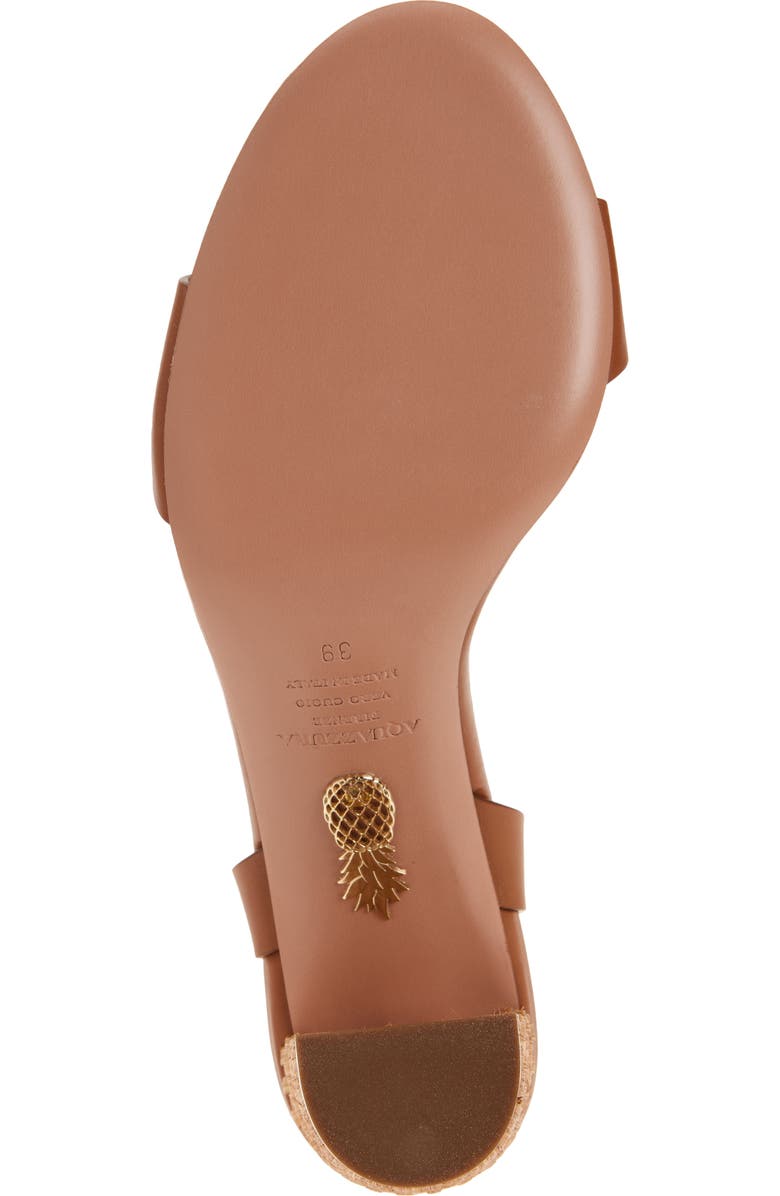 Aquazzura Sunseeker Ankle Strap Sandal, Alternate, color, Tobacco