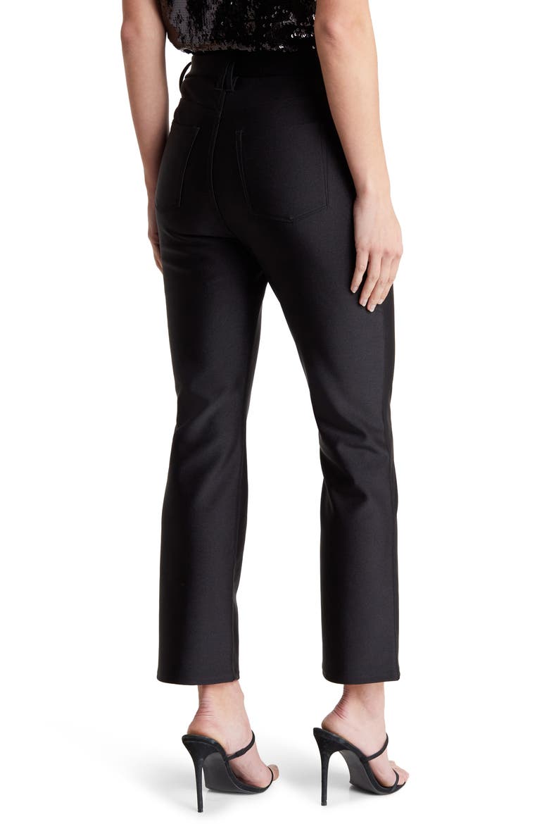 Compression Shine Straight Leg Crop Pants, Alternate, color, BLACK001