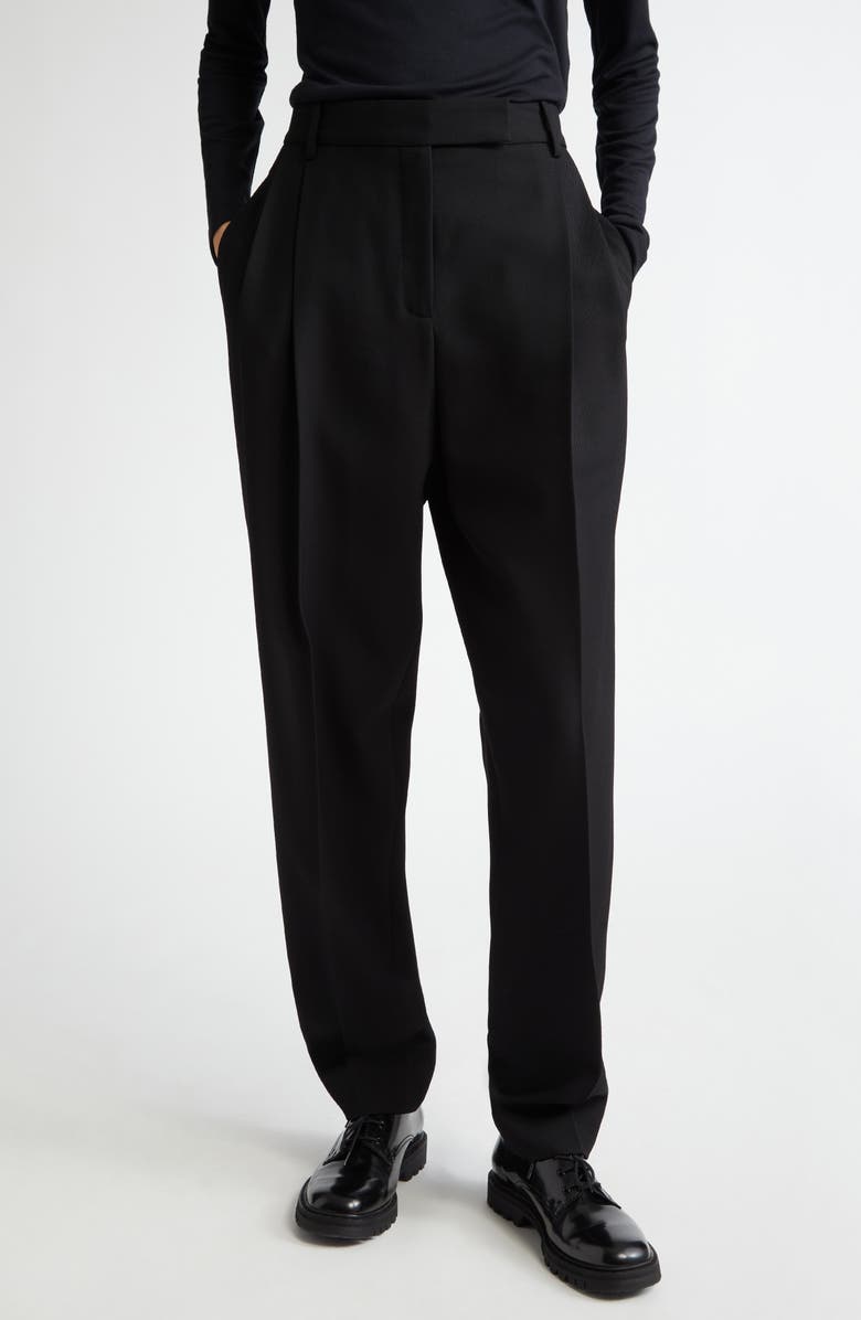 PARTOW Bacall Virgin Wool Trousers, Main, color, Black