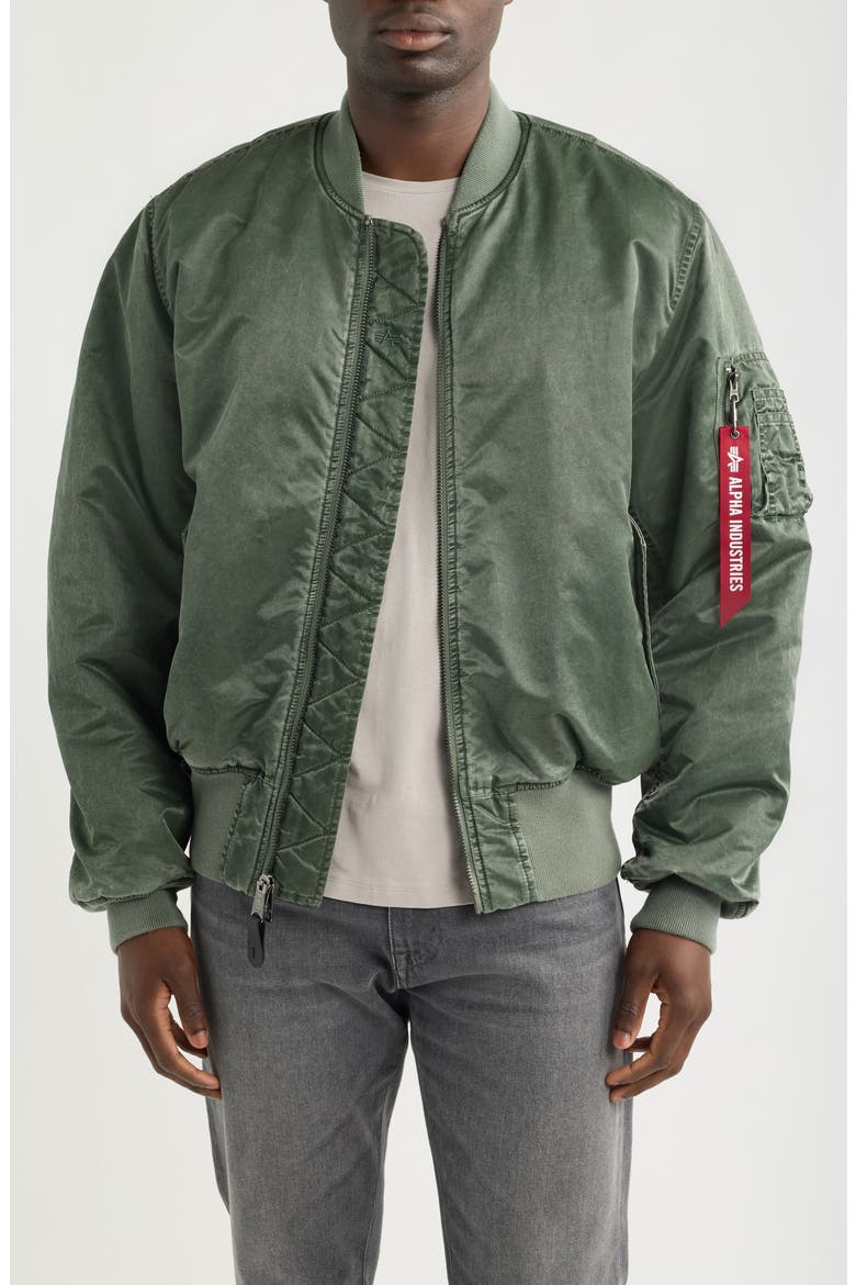 MA-1 Heritage Fit Flight Jacket, Main, color, DEEP FOREST