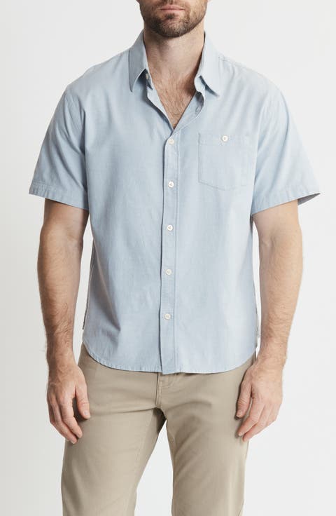 Classic Oxford Short Sleeve Button-Up Shirt
