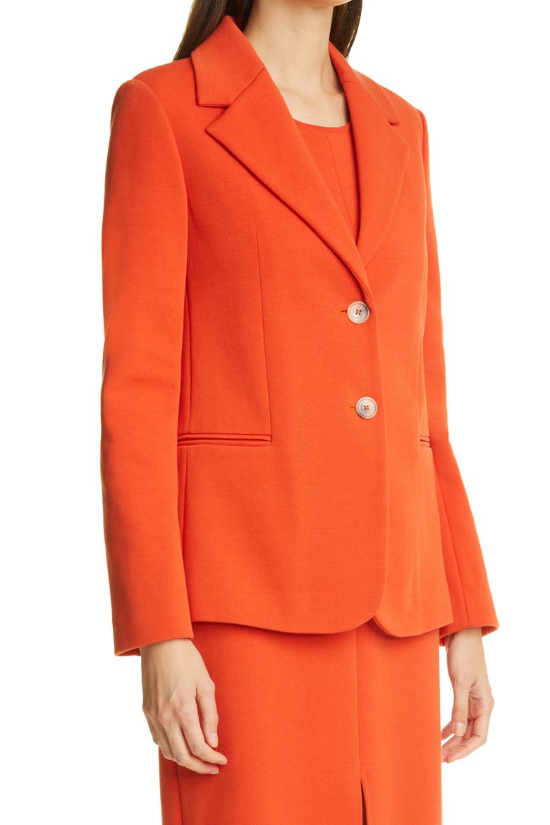 Notch Collar Milano Knit Jacket, Alternate, color, BURNT ORANGE BURO