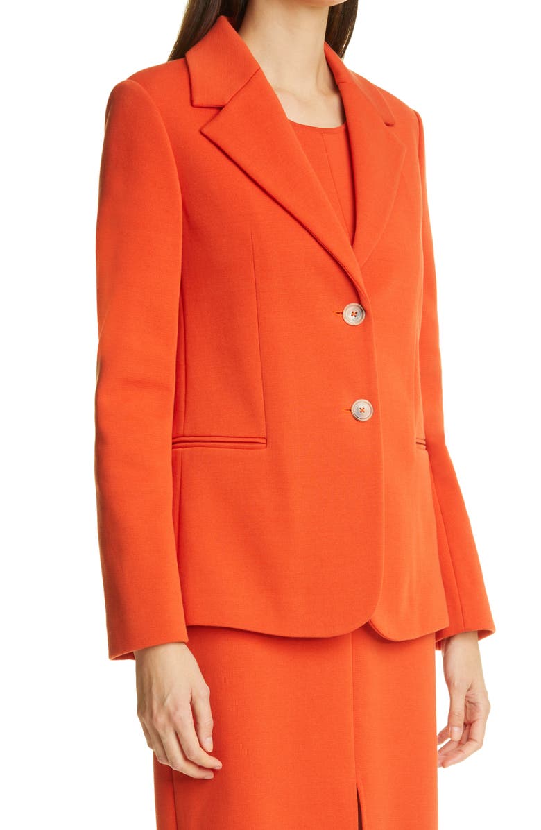 St. John Collection Notch Collar Milano Knit Jacket, Alternate, color, 