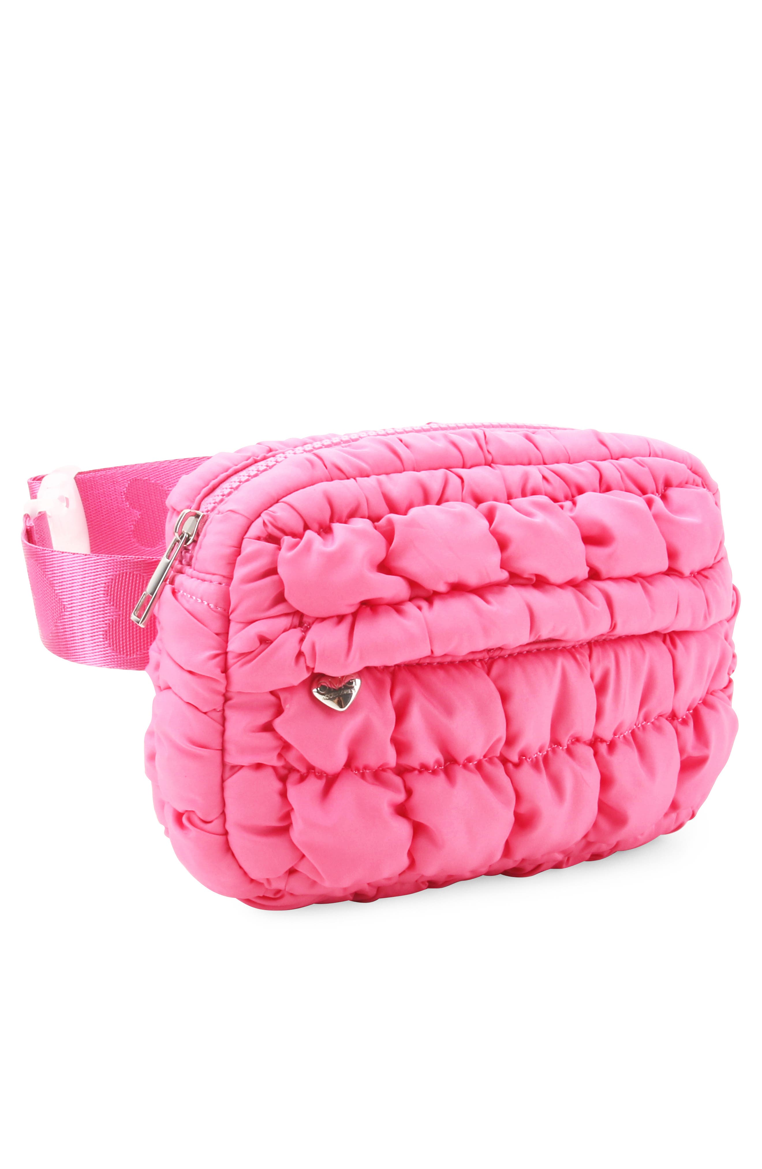 OMG Accessories Kids' Scrunch Belt Bag, Alternate, color, Hot Pink