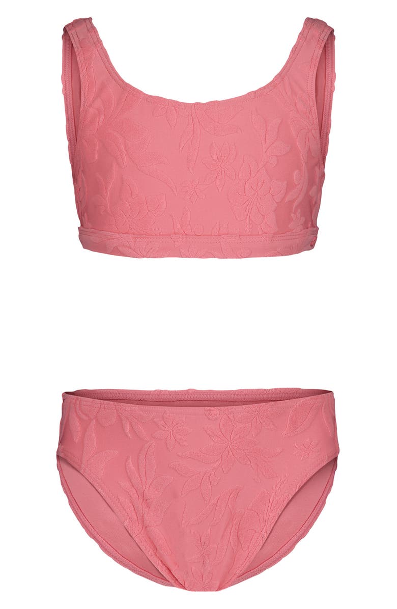 Roxy Kids' Hula Hoop Two-Piece Swimsuit, Main, color, Plumeria