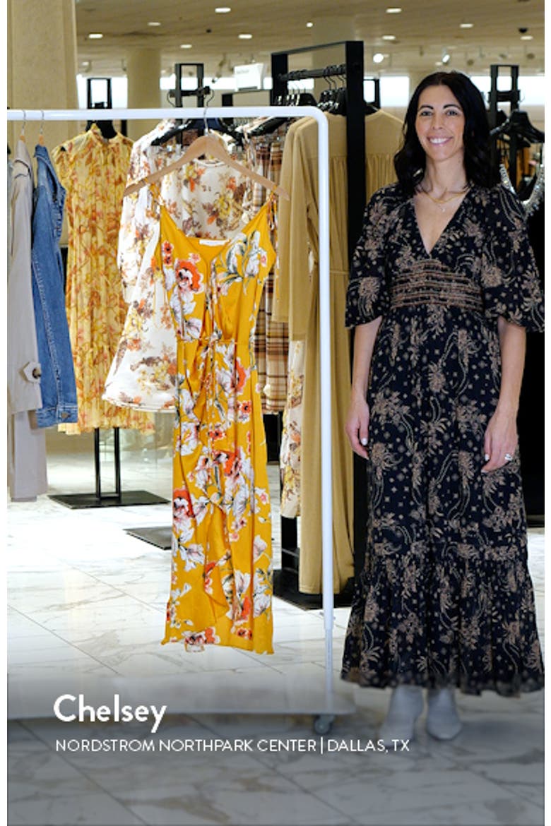 Floral Satin Wrap Dress video