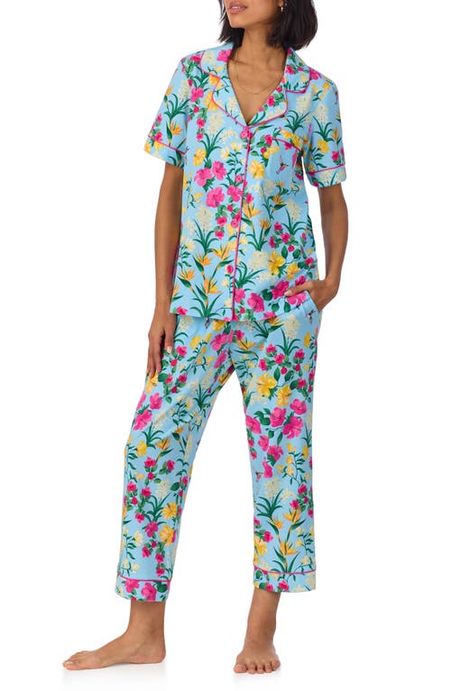 BEDHEAD PAJAMAS BEDHEAD PAJAMAS PRINT CROP STRETCH JERSEY PAJAMAS