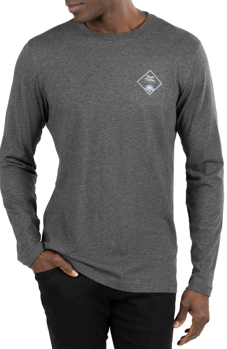 TravisMathew Crosstrail Logo Long Sleeve Graphic Tee, Main, color,