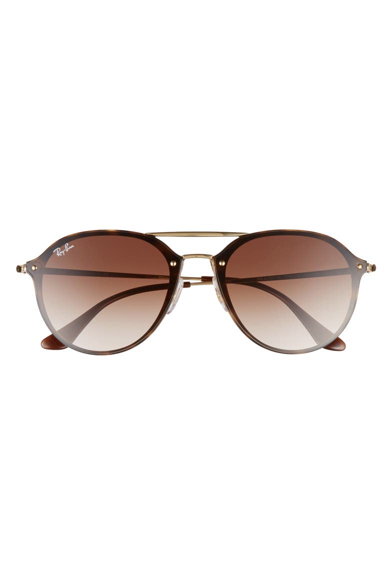 62mm Gradient Lens Aviator Sunglasses, Alternate, color, HAVANA