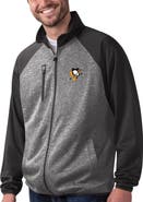 G-III SPORTS BY CARL BANKS Men's G-III Sports by Carl Banks Black Pittsburgh Penguins Runners Raglan Full-Zip Track Jacket