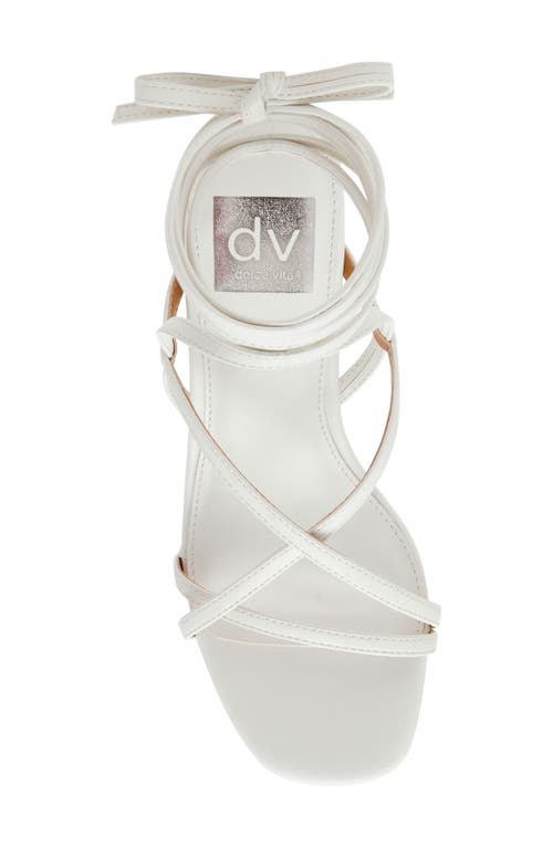 Dolce Vita Dv By Haze Ankle Tie Black Heel Sandal In White