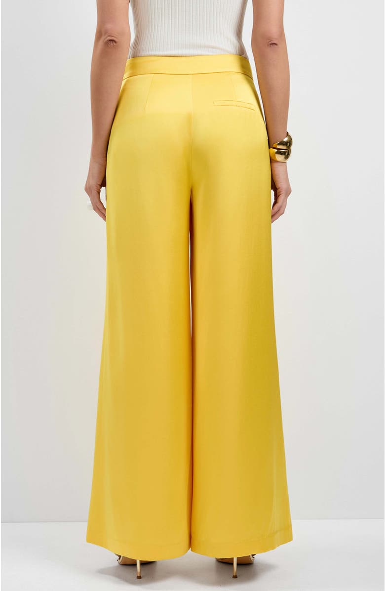 Trina Turk Pontaccio Satin Pants, Alternate, color, Lambretta Lemon