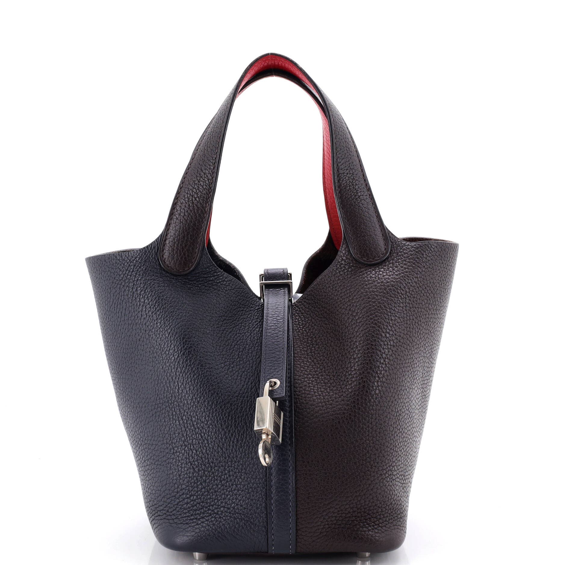 Picotin Lock Bag Tricolor Clemence PM, Main, color, Blue