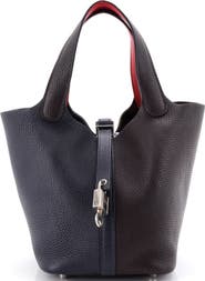 Pre-Owned Hermes Picotin Lock Bag Tricolor Clemence PM