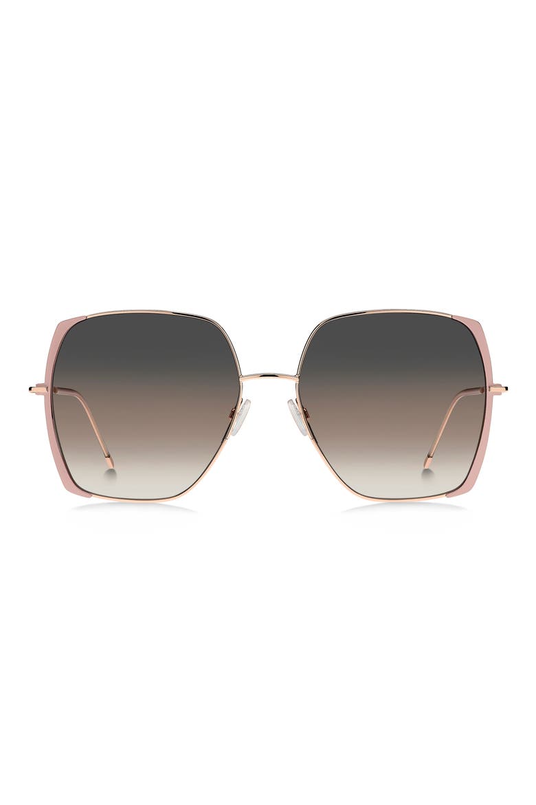58mm Gradient Square Sunglasses, Main, color, 0BKU-PR