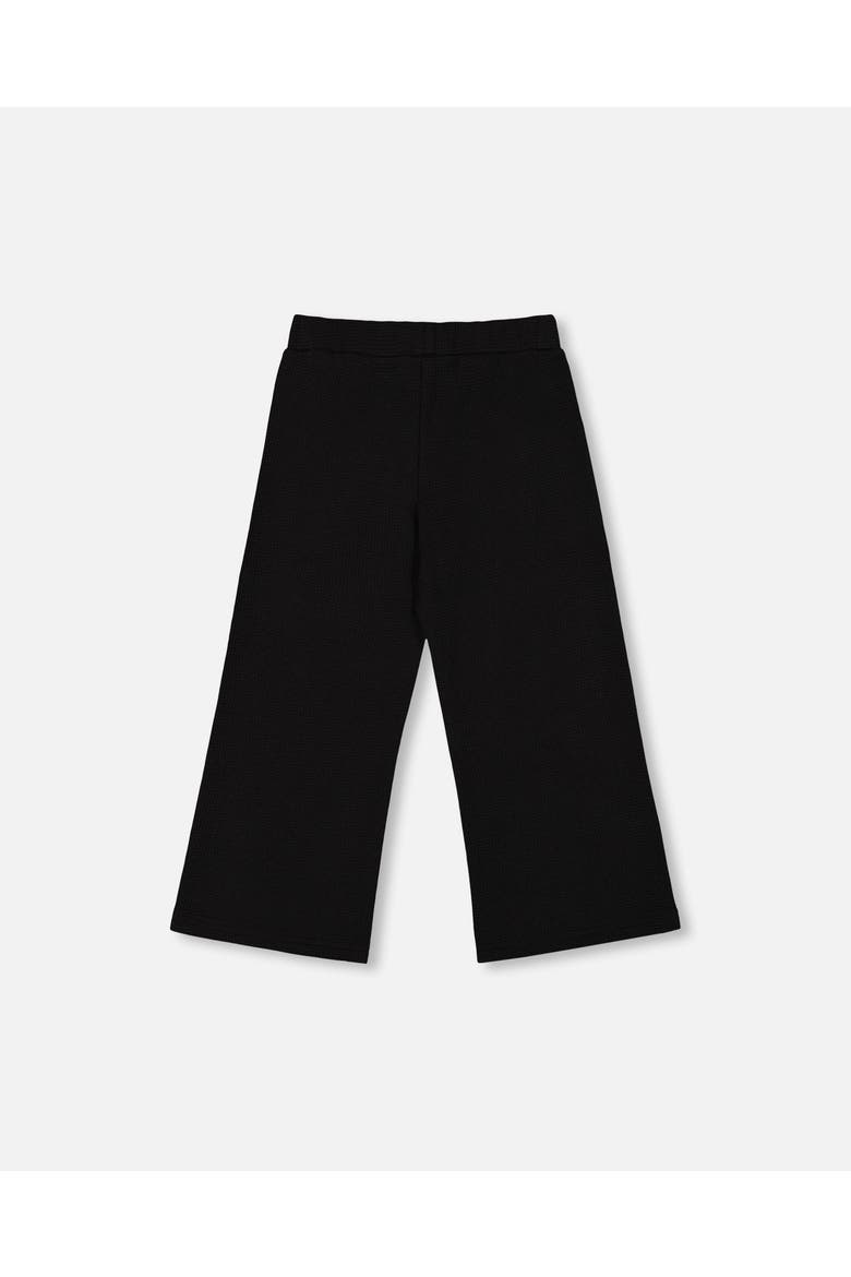 Waffle Flare Leg Pants, Alternate, color, Black