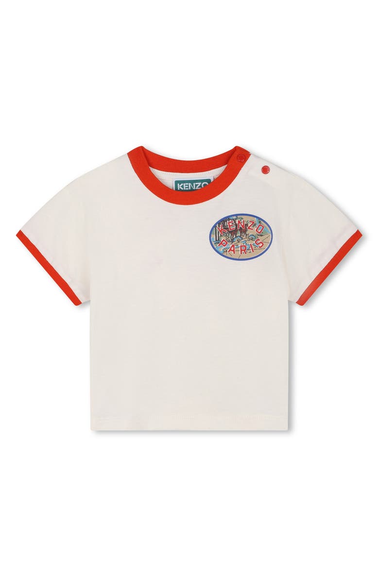 KENZO Kids' Cotton Logo Graphic Ringer T-Shirt, Main, color,